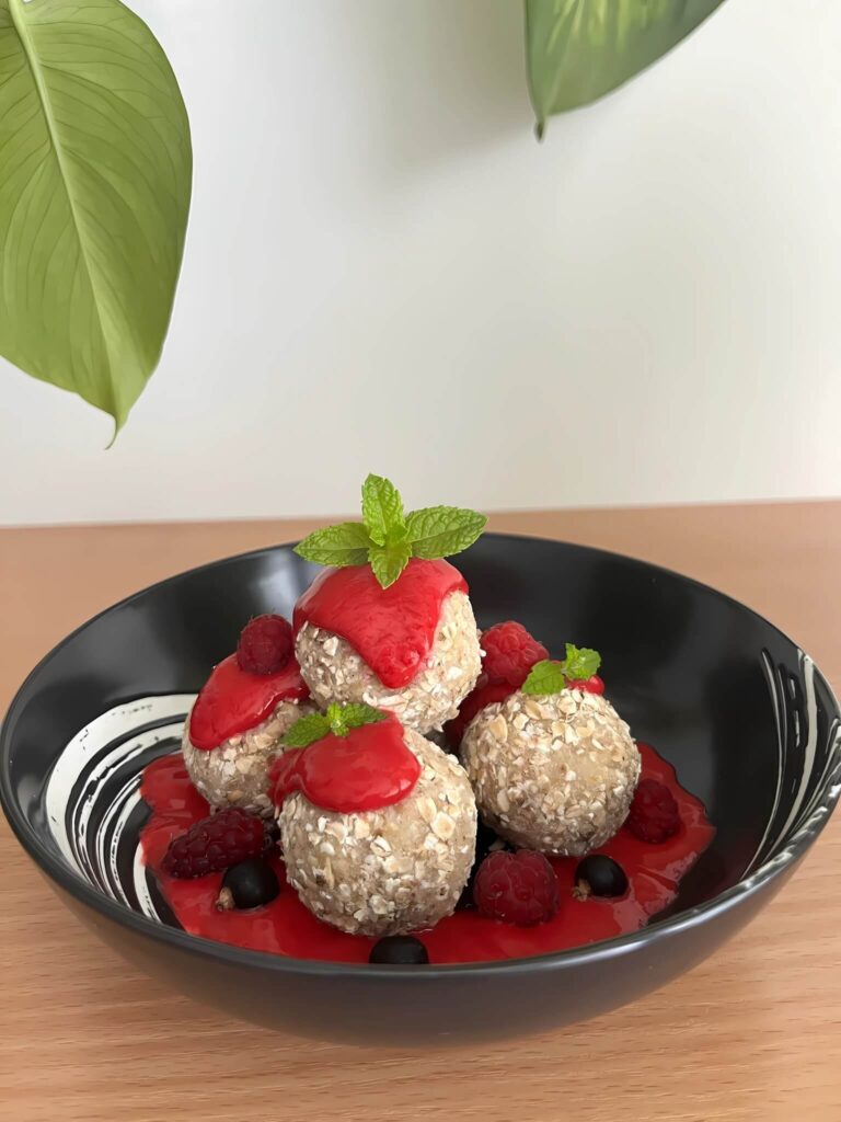 teljes értékű növényi recept - köles túrógombóc