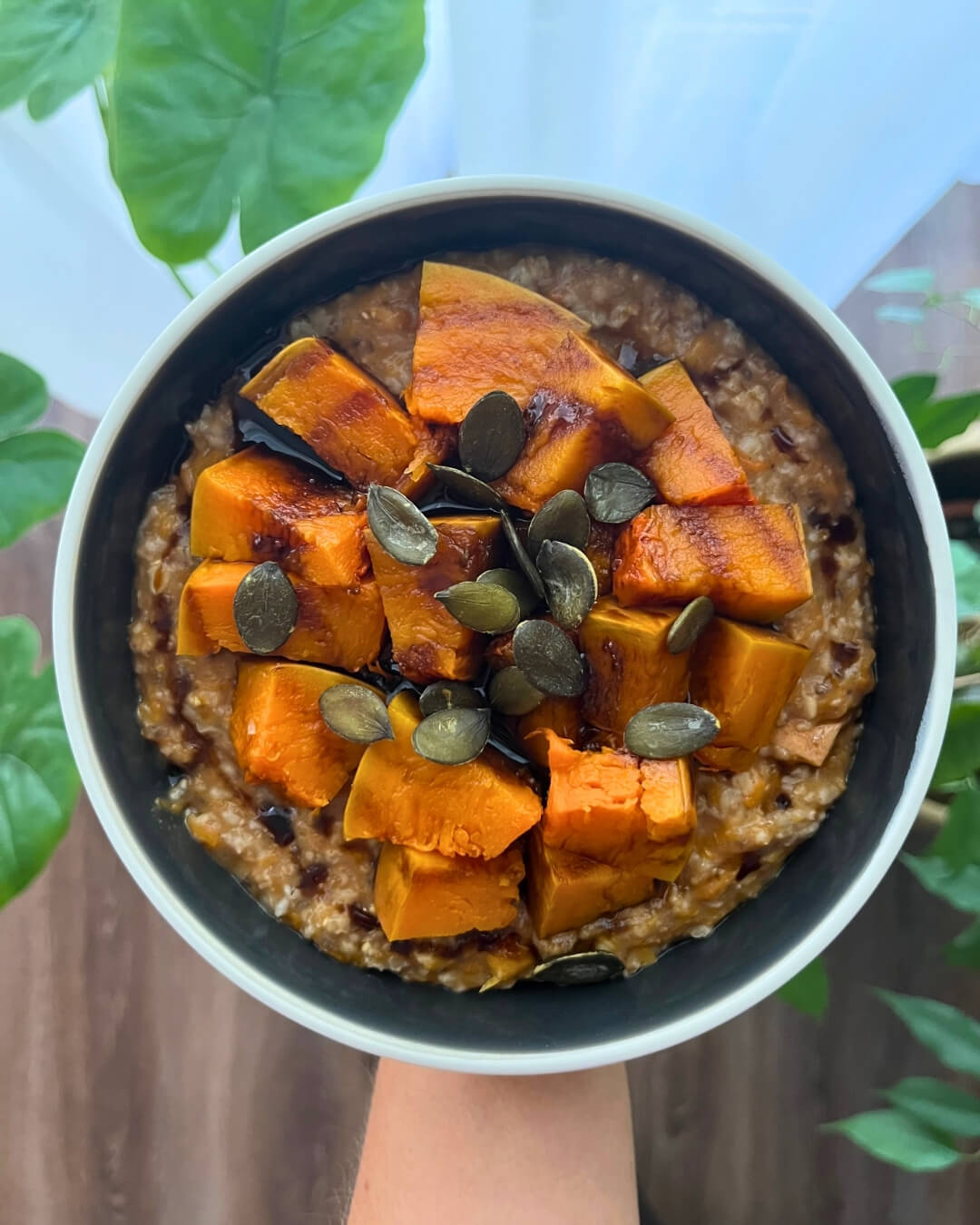 sütőtökös zabkása - veganuár téné mintaétrend