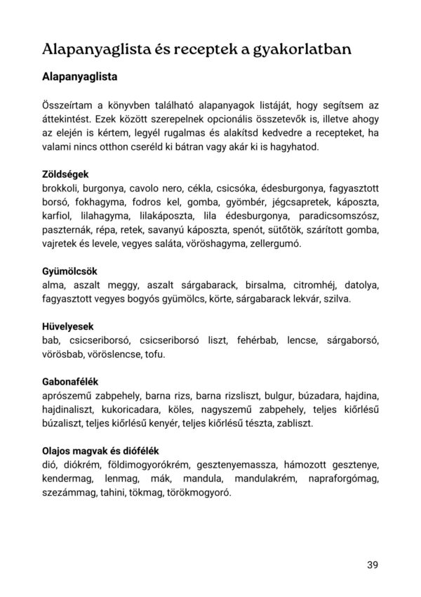 Alapanyaglista