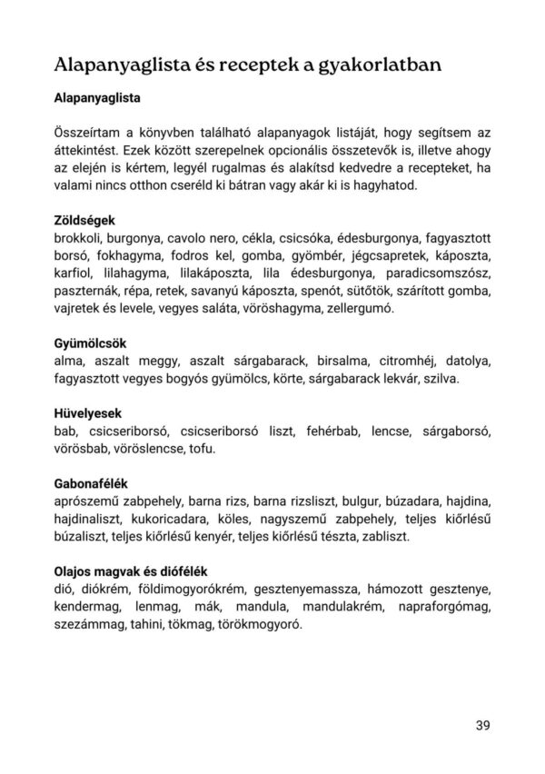 Alapanyaglista