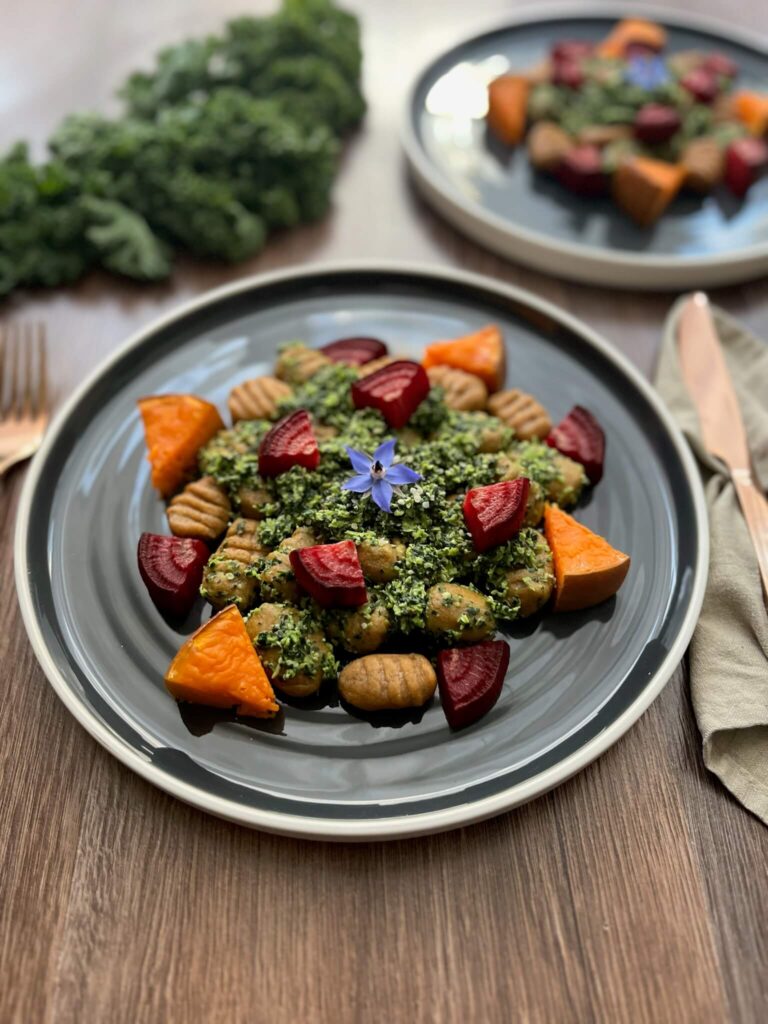 teljes értékű növényi recept - sütőtökös gnocchi