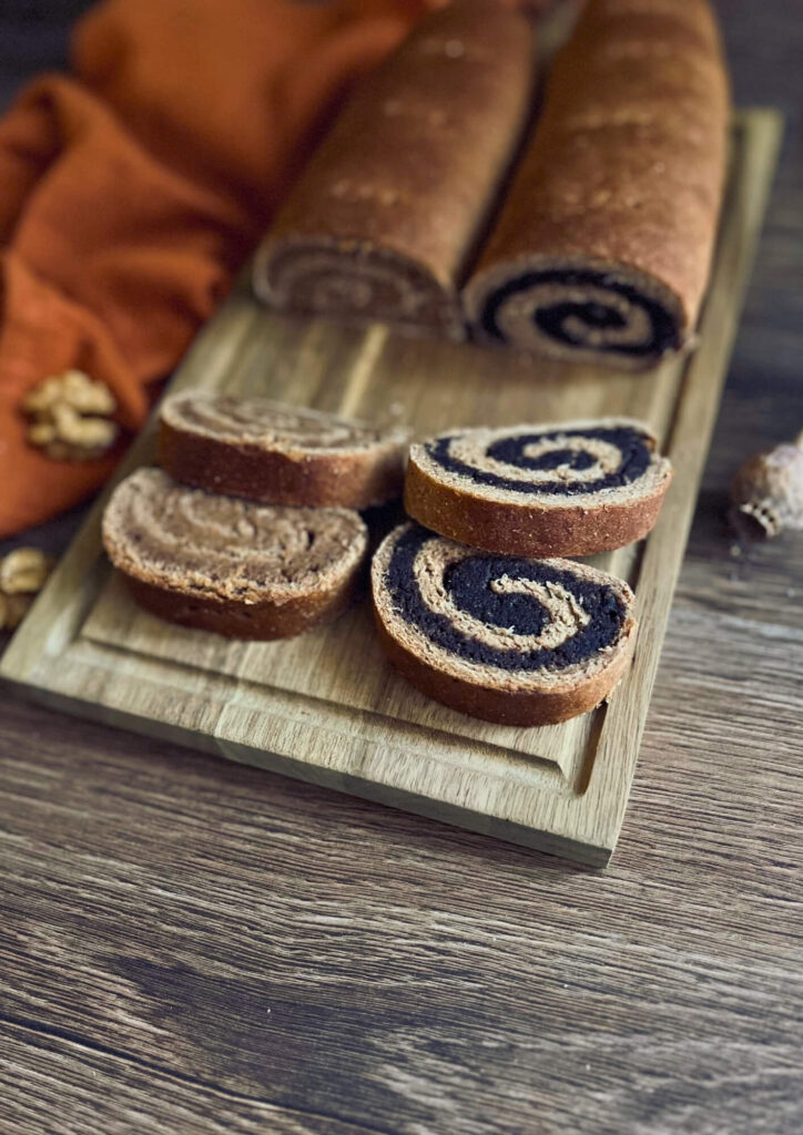 vegán diós és mákos bejgli