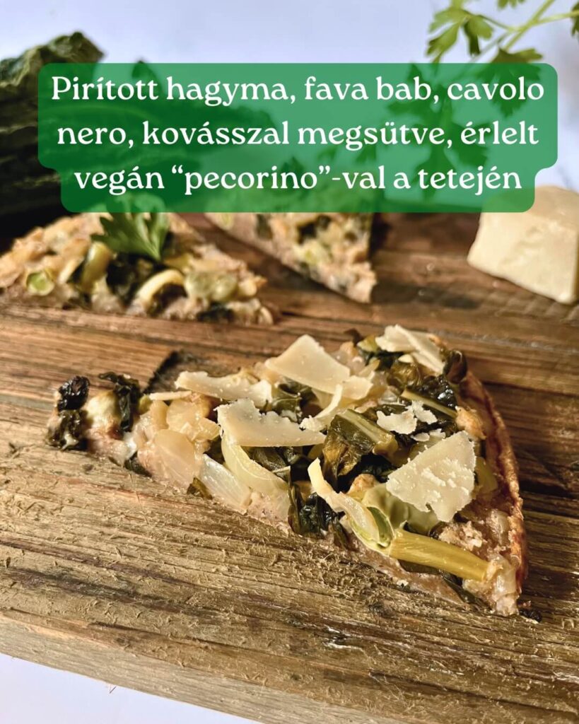 sült kovász "pizza"