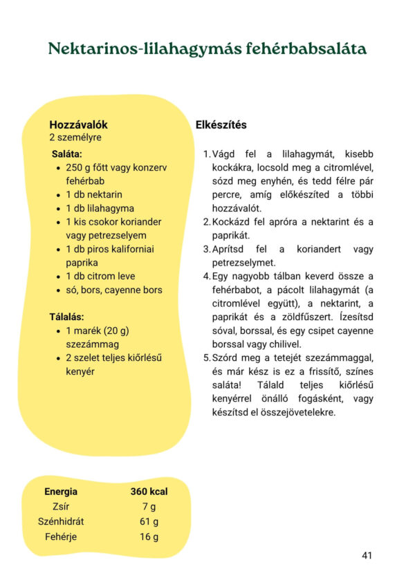 Gyors nyári receptek - Nektarinos fehérbab saláta_recept