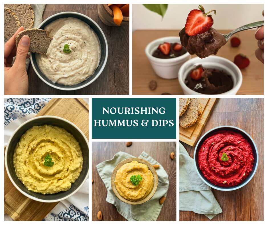 5+1 free hummus recipe - whole food plant-based diet