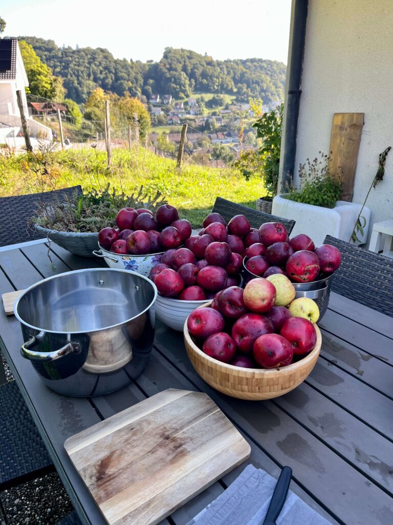 Almaszósz készítés