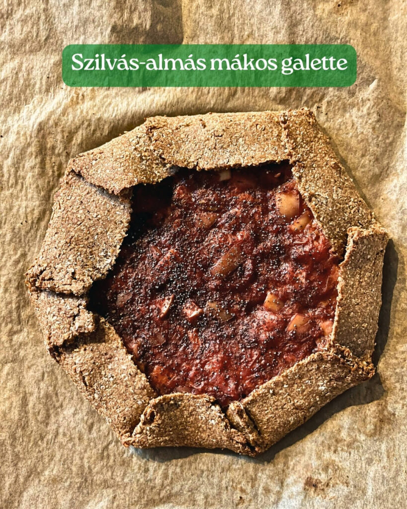 Szilvás-almás mákos galette