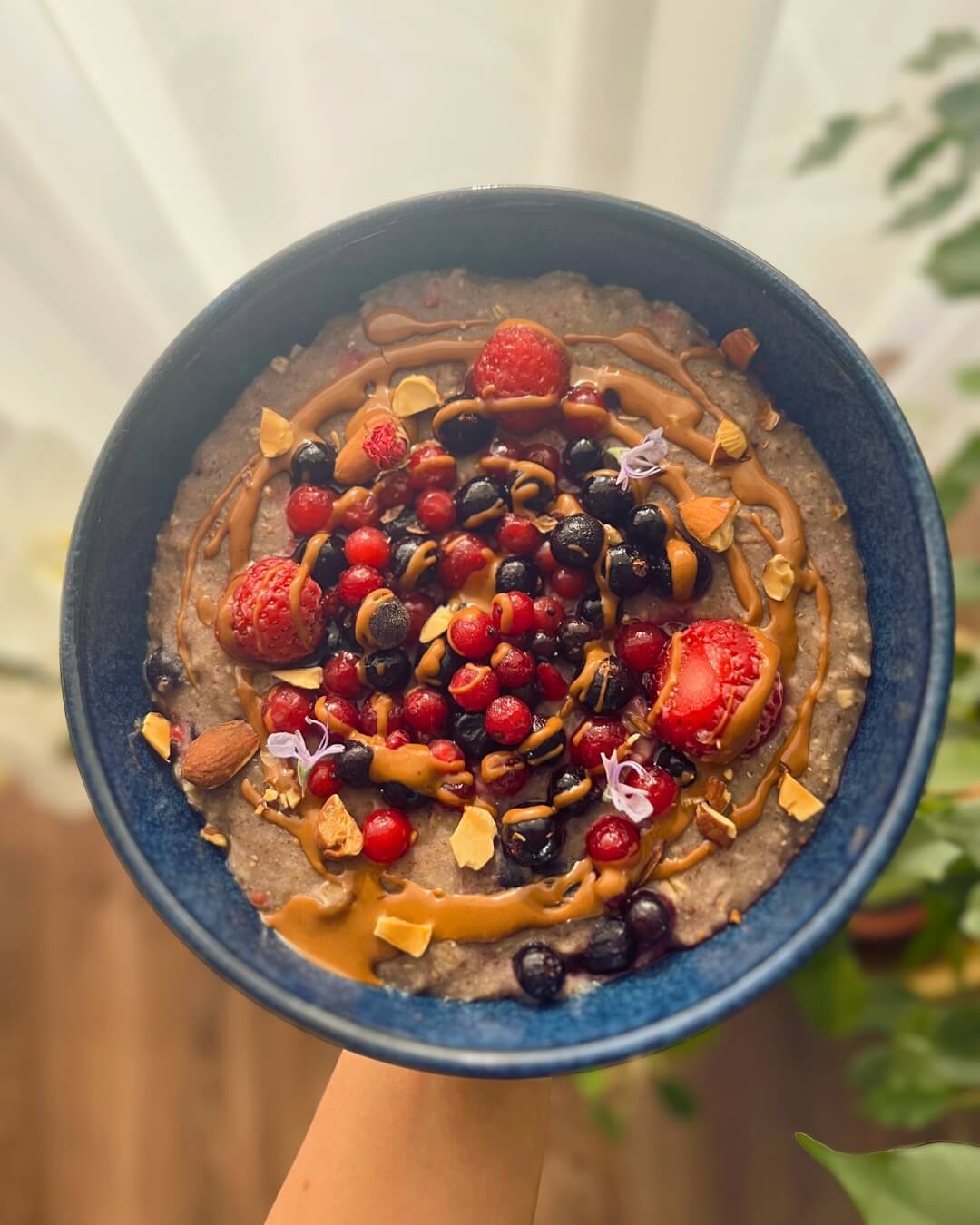 Bogyós Gyümölcsös Zabkása - téné mintaétrend - veganuár recept