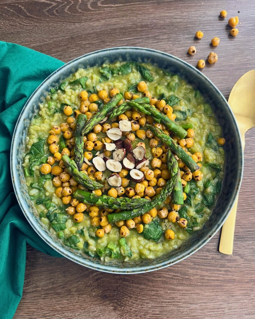 Ebéd_Spárgás rizottó pirított csicseriborsóval