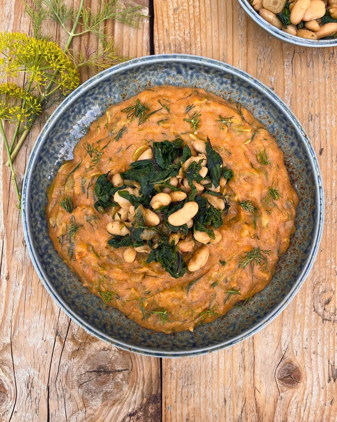 Tökfőzelék mángoldos babbal - nyári recept